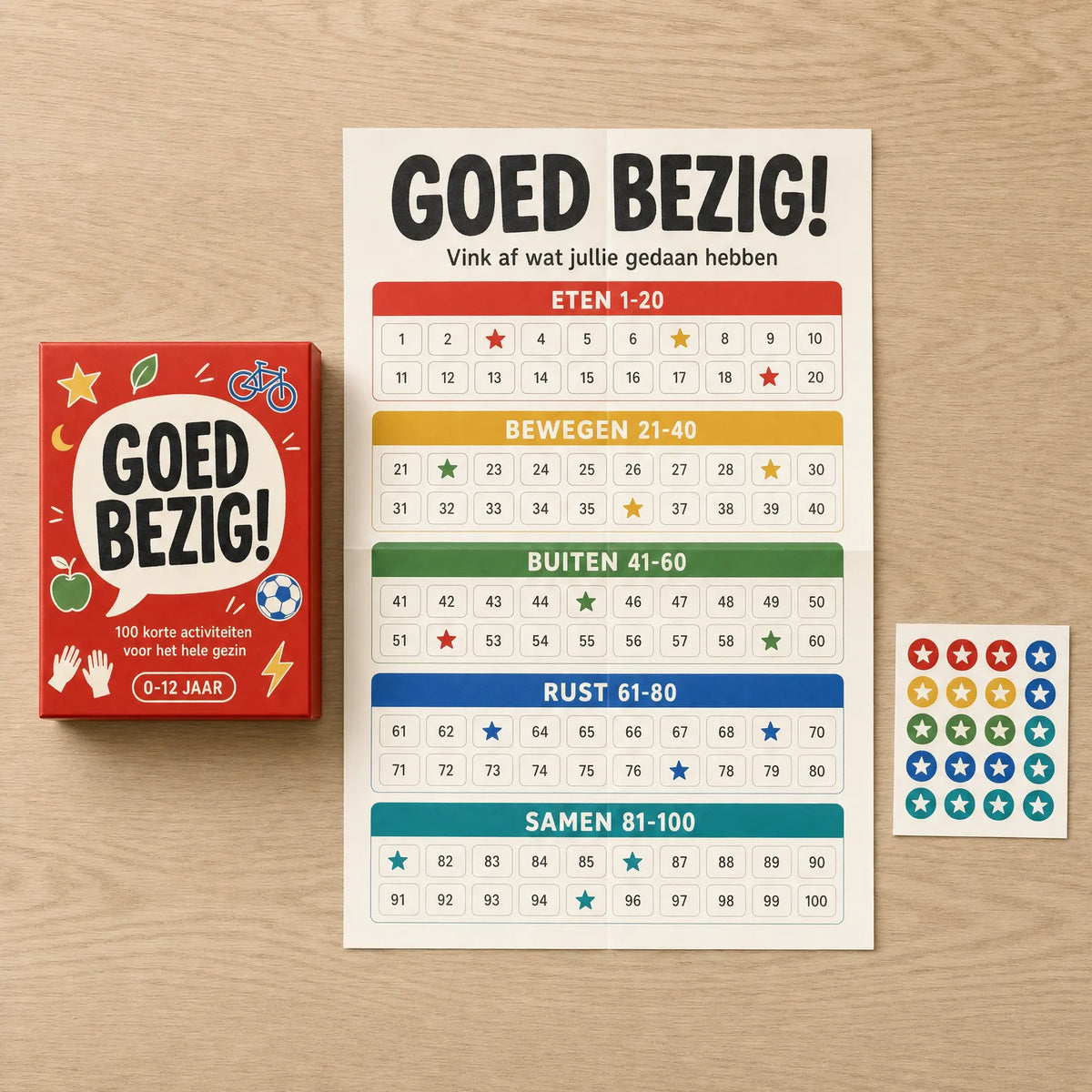 GOED BEZIG! afvinkposter met stickers